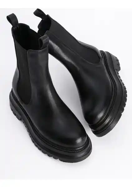 Marjin Bekira Kadın Günlük Botları Kalın Taban ve Elastik Yan Bant Özellikleriyle