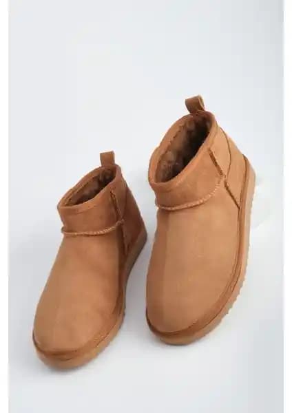 Marjin Kadın Kürklü Günlük Bot Pasep Taba Süet Şıklık ve Konfor Sunan Kış Ayakkabısı