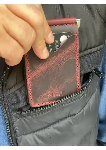 MAT DERİ Deri Para Klipsli Cüzdan ve Kartlık: Şık ve Fonksiyonel Tasarım