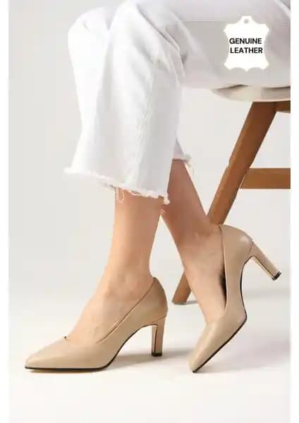 Mio Gusto Beliz Hakiki Deri Kadın Stiletto Ayakkabı Şıklık ve Konforun Buluştuğu Tasarım