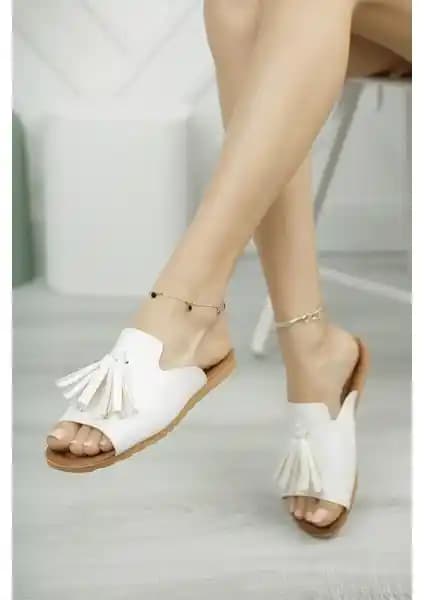 ModaFrato Wzy Püsküllü Kadın Terlik: Şıklık ve Rahatlık Sunan Modern Tasarım