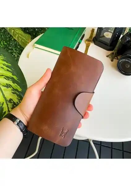 Modica Amando Hakiki Deri İş ve Günlük Hayat İçin Şık Cüzdan 90 cm