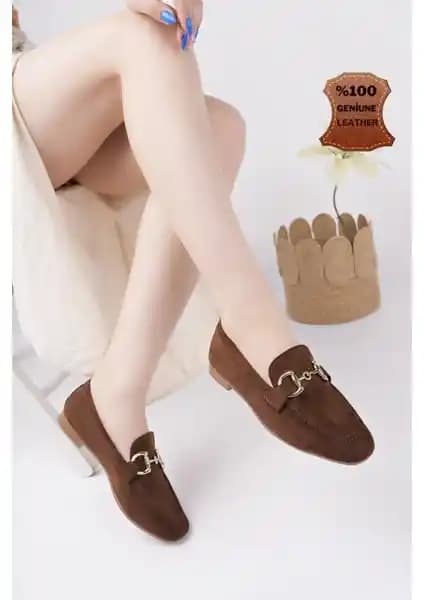 Muggo Mona Garantili Deri Kadın Loafer Günlük Şık ve Konforlu Ayakkabı Seçenekleri