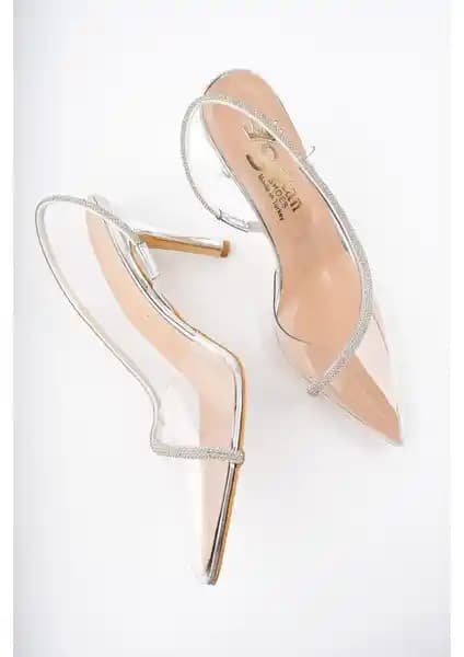 Muggo Sidney Kadın Prenses Taşlı Şeffaf Topuklu Abiye Ayakkabısı Analizi ve Detayları