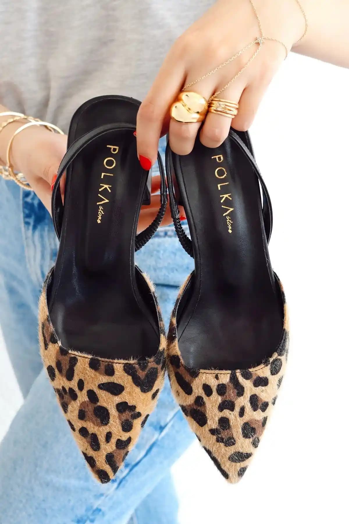 Polka Store Kadın Blush Leopar Sivri Burunlu Kısa Topuklu Ayakkabı İnceleme