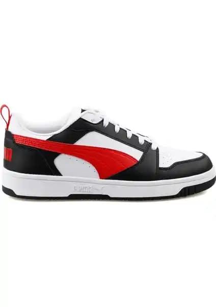 Puma 392328 04 Rebound V6 Low Erkek Spor Ayakkabısı Siyah Kırmızı Modern Tasarım