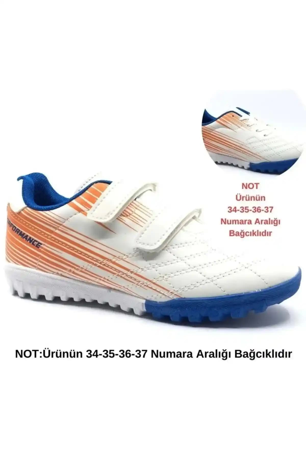 Ronaldo Profesyonel Unisex Halısaha Ayakkabısı Beyaz - Dayanıklı ve Kaymaz Tasarım