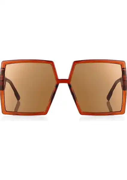 Royal Club De Polo Barcelona Kadın Kahverengi UV400 Koruma Güneş Gözlüğü Modern ve Şık Tasarım