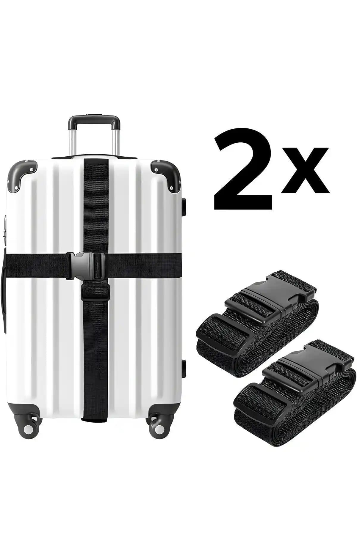 RZ RY ZAGA Siyah Valiz Kemeri Güvenli ve Şık Seyahat Aksesuarı