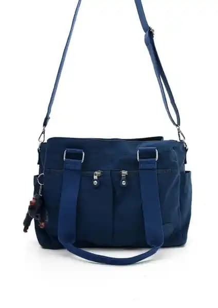 Sanmorris Kadın Büyük Boy Suya Dayanıklı Krinkıl Kumaş Çapraz ve Omuz Askılı Çanta