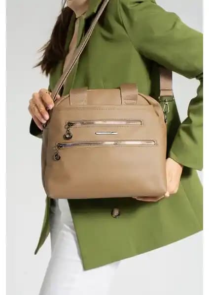 Sanmorris Kadın Çok Gözlü Suni Deri Çanta Günlük Kullanım ve Şıklık İçin Uygun