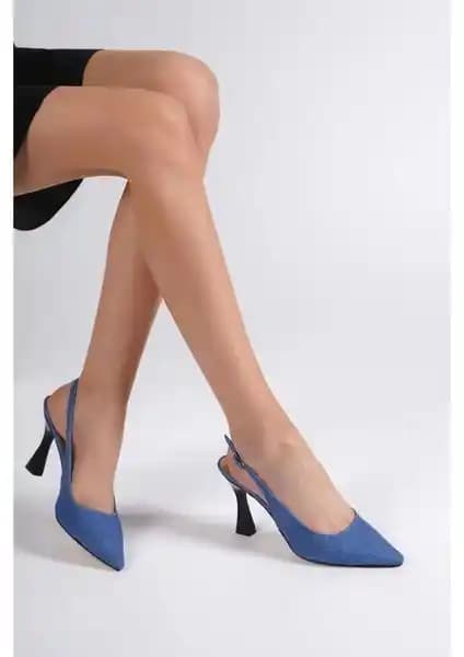 SkopjeShoes Kot Sivri 8 cm Arka Açık Klasik Topuklu Ayakkabı İnce Detaylarla Şıklık ve Konforu Birleştiriyor