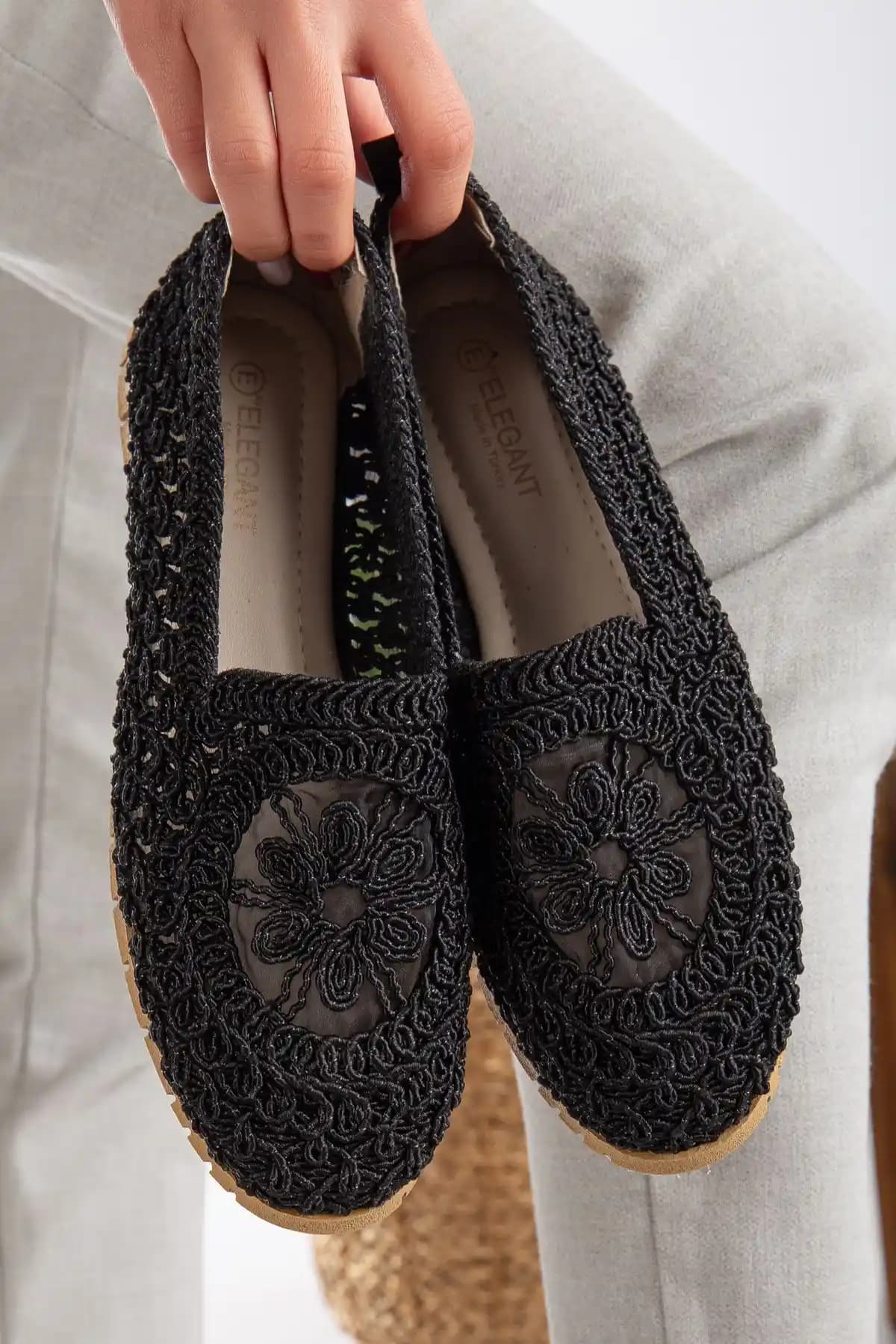 Slipcat Kadın Örme Babet Ayakkabı Günlük Şıklık ve Konfor Sunan Tasarım