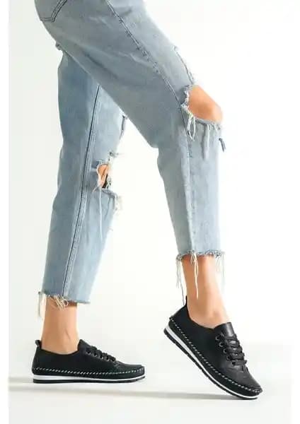 Tarçın Deri Günlük Kadın Babet Ayakkabı: Şıklık ve Konfor Bir Arada