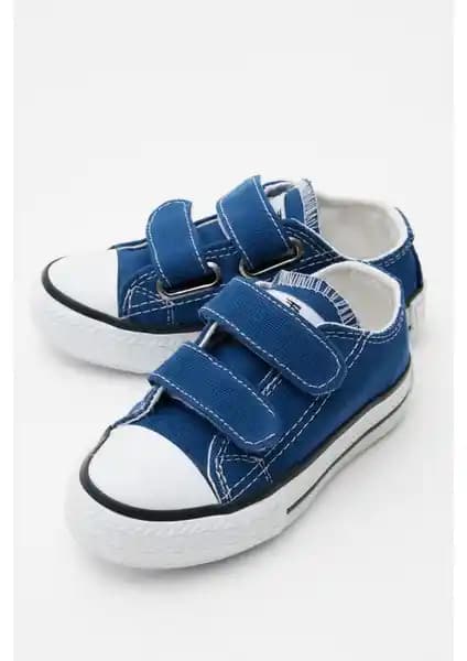 Tonny Black Çocuk Unisex Kot Spor Ayakkabısı Mavi Renkli ve Kaymayı Önleyici Tasarım