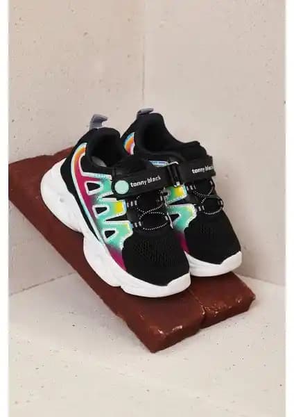 Tonny Black Çocuk Unisex Siyah Lila Ayakkabı: Şık ve Konforlu Günlük Kullanım İçin