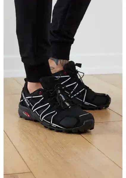 Tonny Black Erkek Siyah Beyaz Trekkıng Ayakkabı TB160 Doğa Yürüyüşleri ve Outdoor Aktiviteleri İçin
