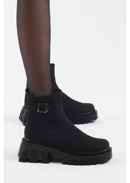 Tonny Black Kadın Siyah Süet Lastikli Tokalı Rahat Kalıp Bot Ürün Tanıtımı ve Kullanıcı Yorumları