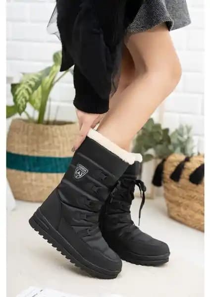 Twingo 995 Kışlık Kürklü Termal Siyah Kar Botu: Şıklık ve Konfor Bir Arada