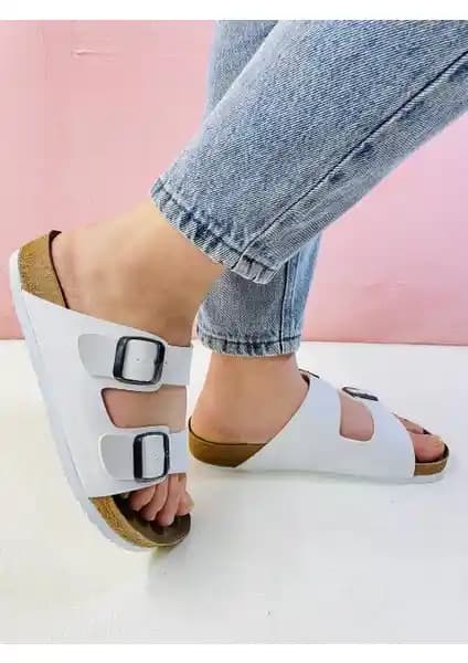 Yılz Shoes Unisex Günlük Rahat Çift Bantlı Yazlık Sahil Tatil Terliği Türkiye Üretimi