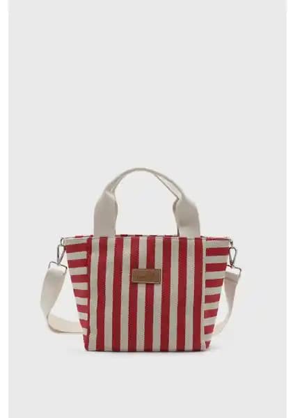 Kadınlar İçin Günlük Kullanıma Uygun Kırmızı Çizgili Mini Keten ve Suni Deri El Çantası Karşılaştırması