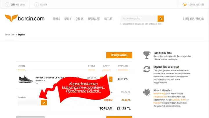 Barçın Spor İndirim Kodu ile Uygun Fiyatlı Spor Ayakkabı ve Çanta Alışverişi