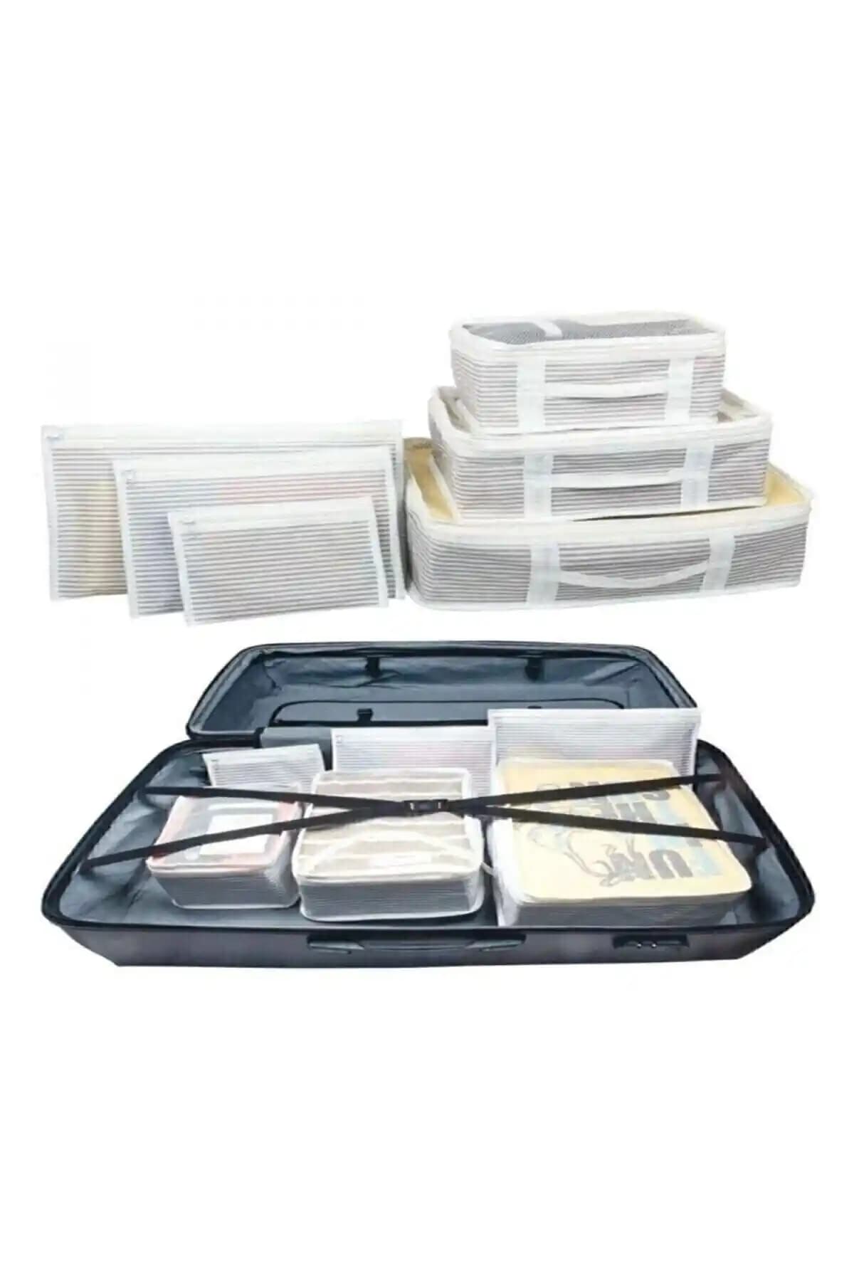 ALAS Bavul İçi Düzenleyici 6 Parça Pratik Saklama Çözümü Seyahat ve Günlük Kullanım İçin