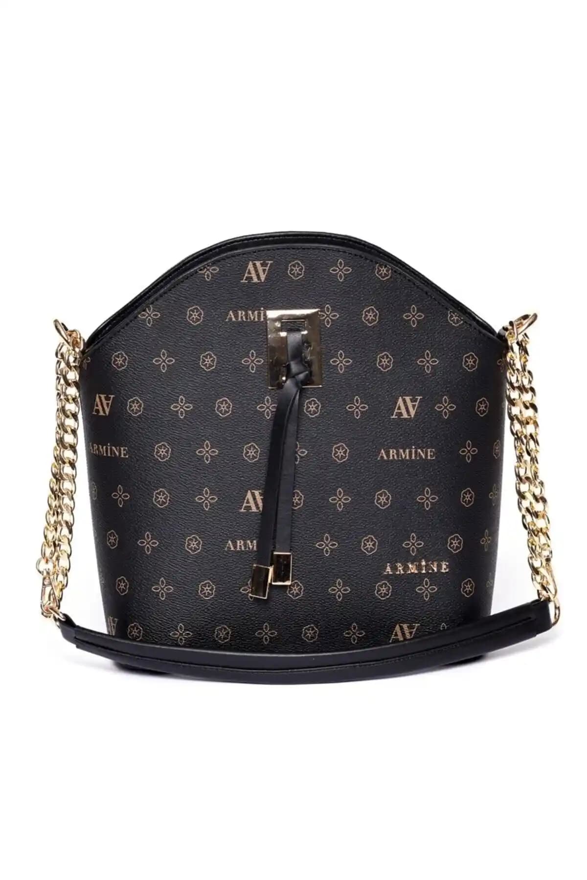 Armine 102 Siyah Baskılı Çanta: Şık ve Dayanıklı Günlük Kullanım Aksesuarı