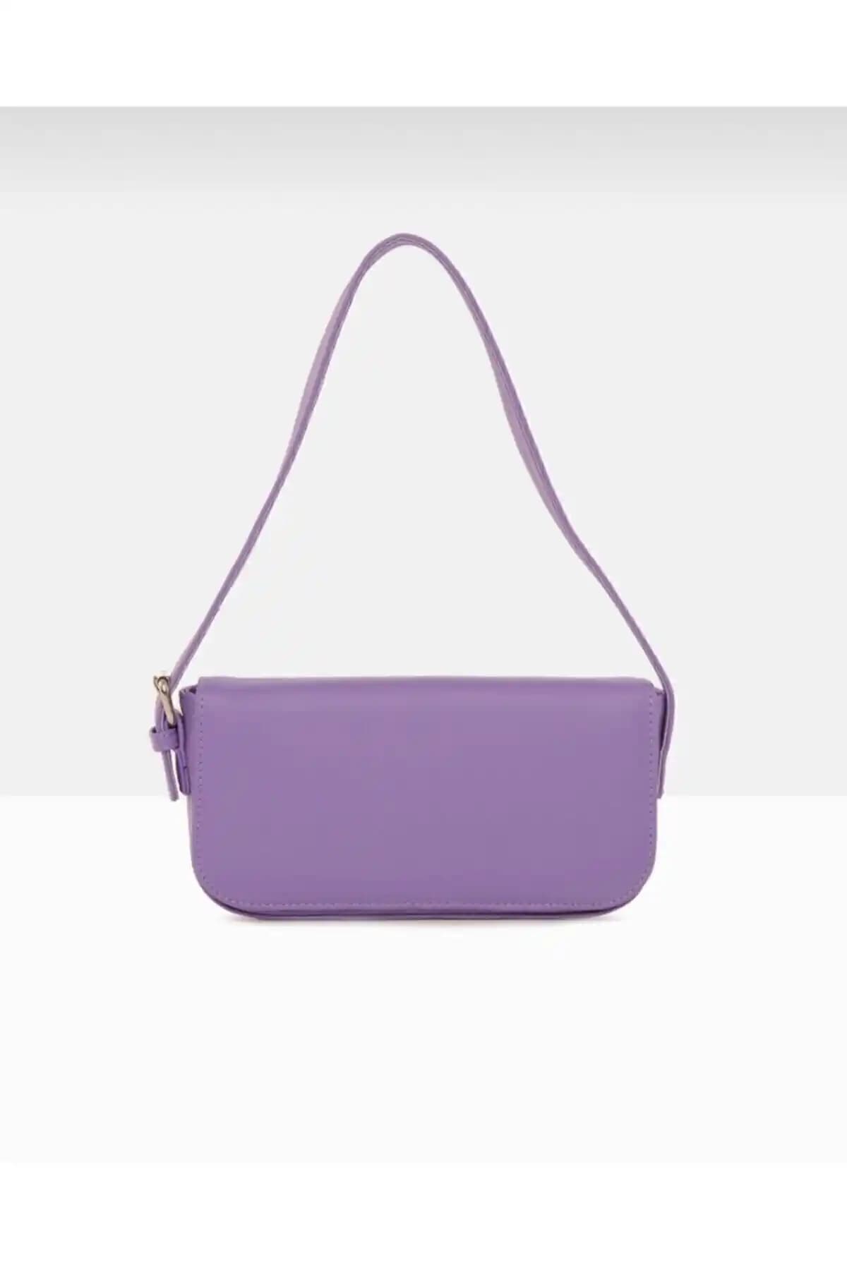 Bag&more Kızıl Lila Kapaklı Baget Çanta Şık ve Dayanıklı Günlük Kullanım Modelleri