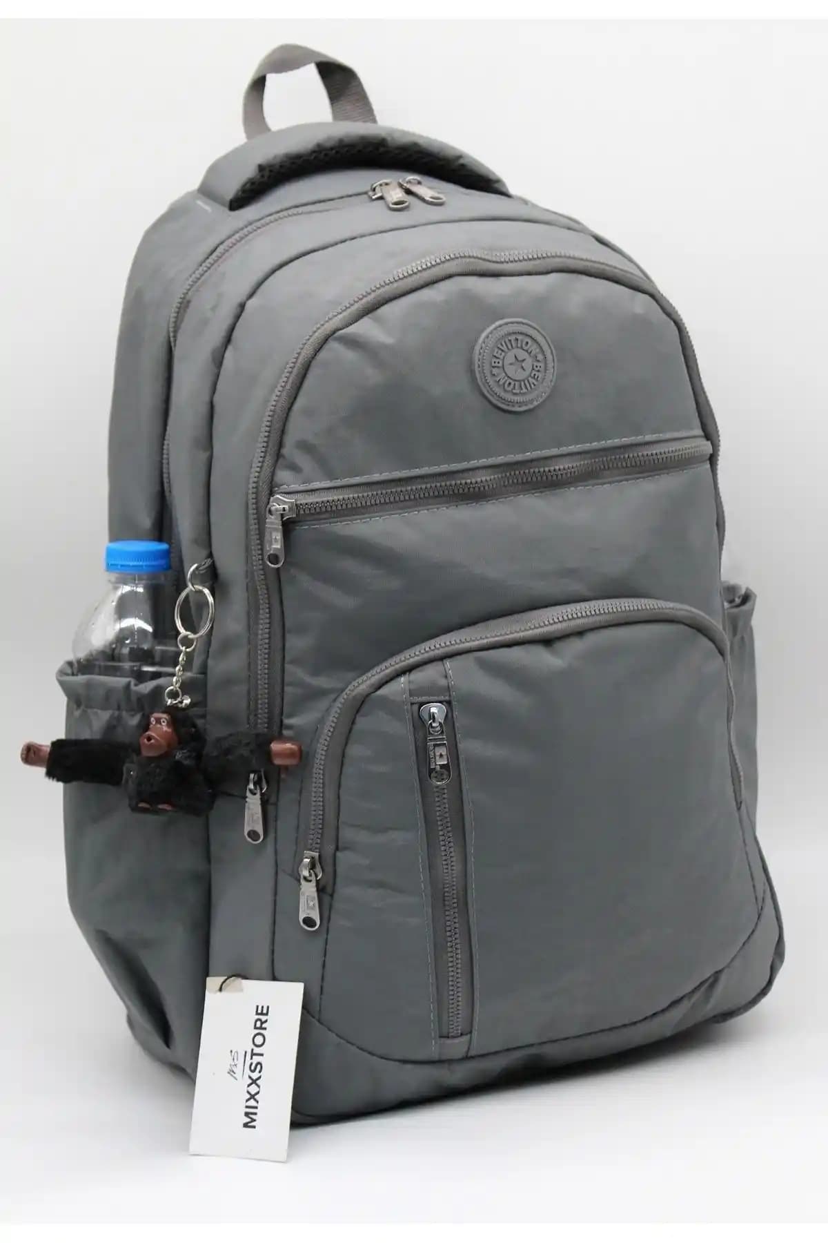 Bevitton Kırinkıl Su Geçirmez Kumaş Büyük Boy Unisex Okul ve Seyahat Sırt Çantası