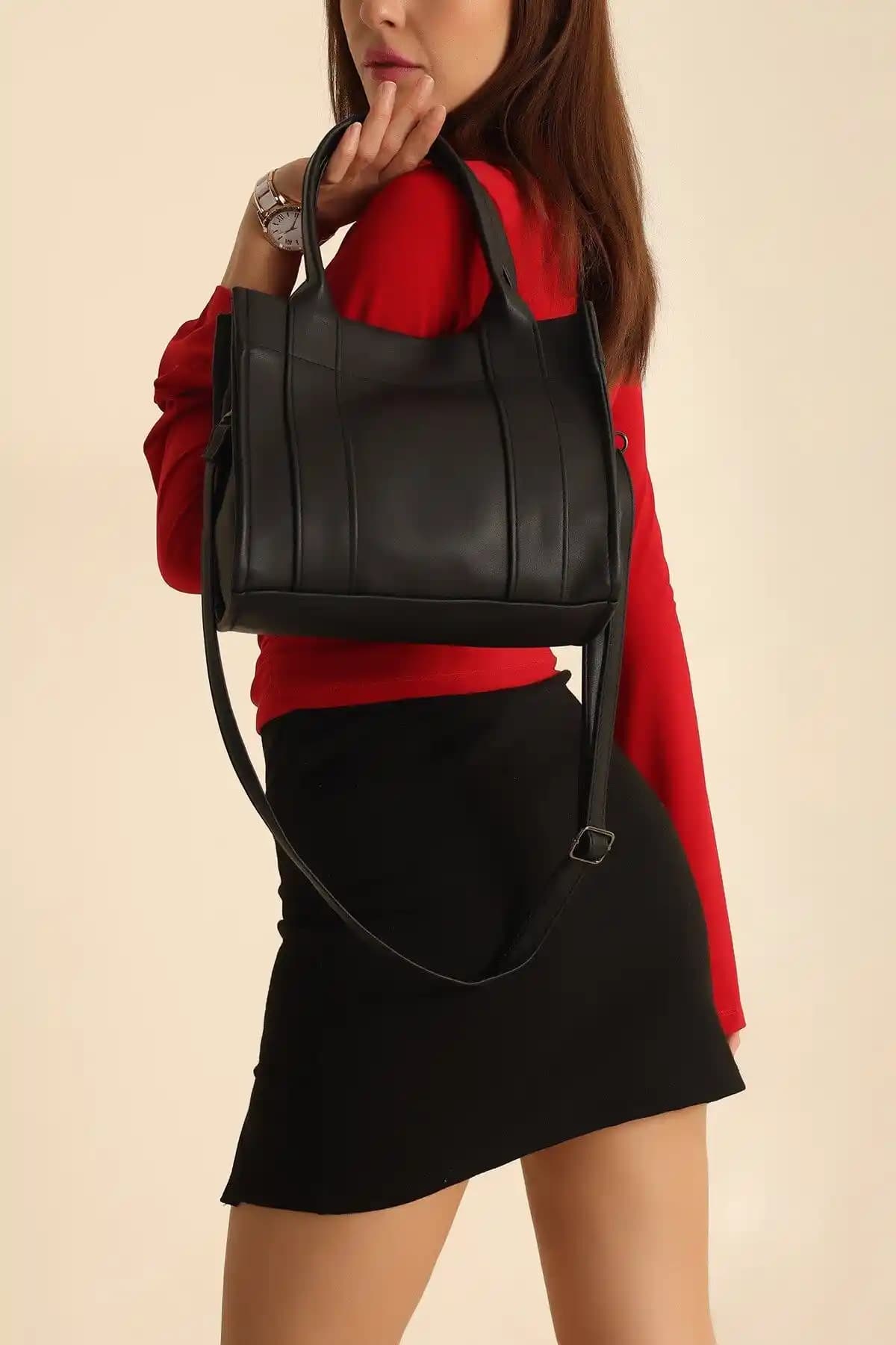 CityCenterFashion Kadın Suni Deri Tote Bag Bonnie Günlük Kullanım İçin Şık ve Fonksiyonel Çanta