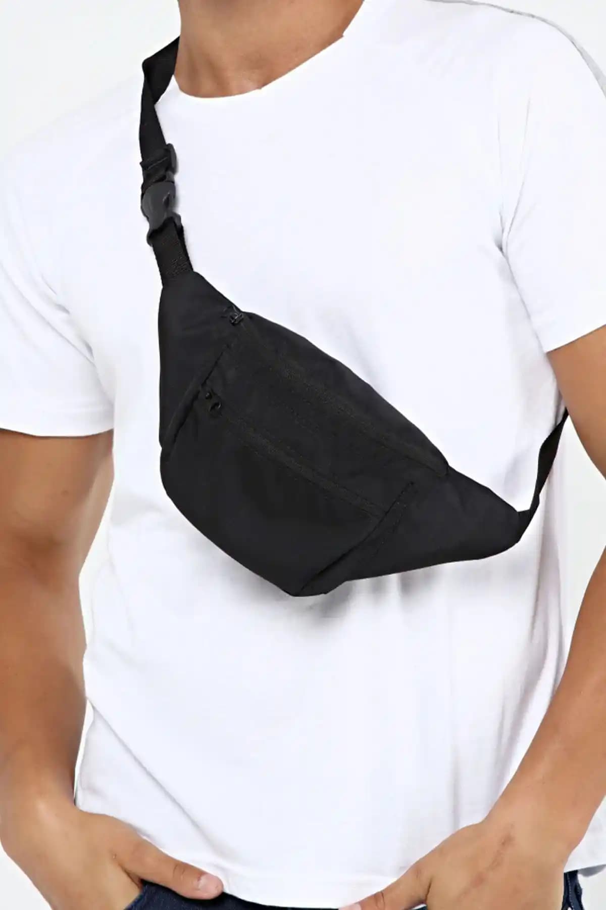 D'VERS Su Geçirmez Askılı Çapraz Siyah Unisex Omuz ve Bel Çantası Özellikleri