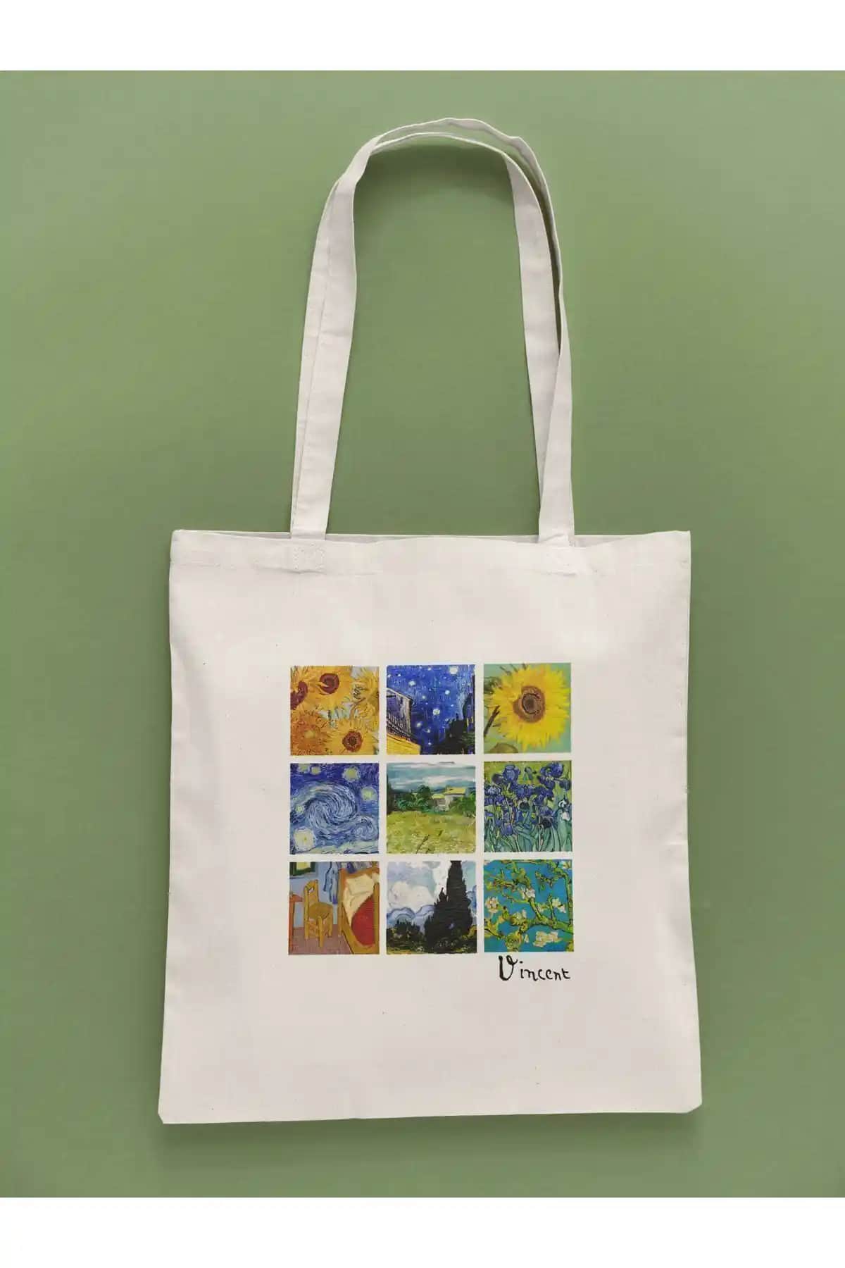 Daystore Van Gogh Sanat Temalı Bez Çanta Günlük Kullanım ve Çevre Duyarlı Tasarım