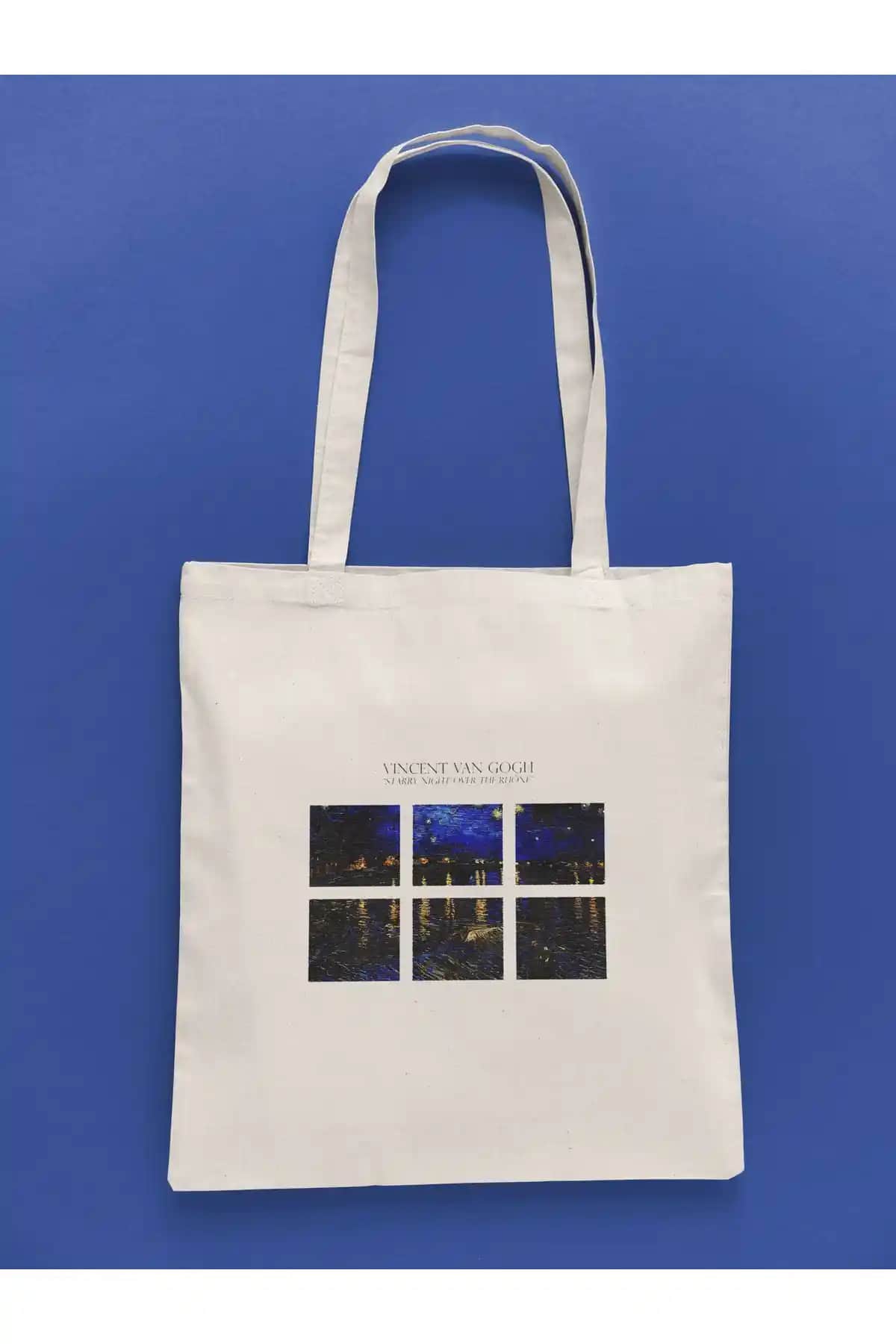 Daystore Van Gogh Starry Night Over The Rhone Bez Çanta Sanat ve Günlük Kullanım için Uygun