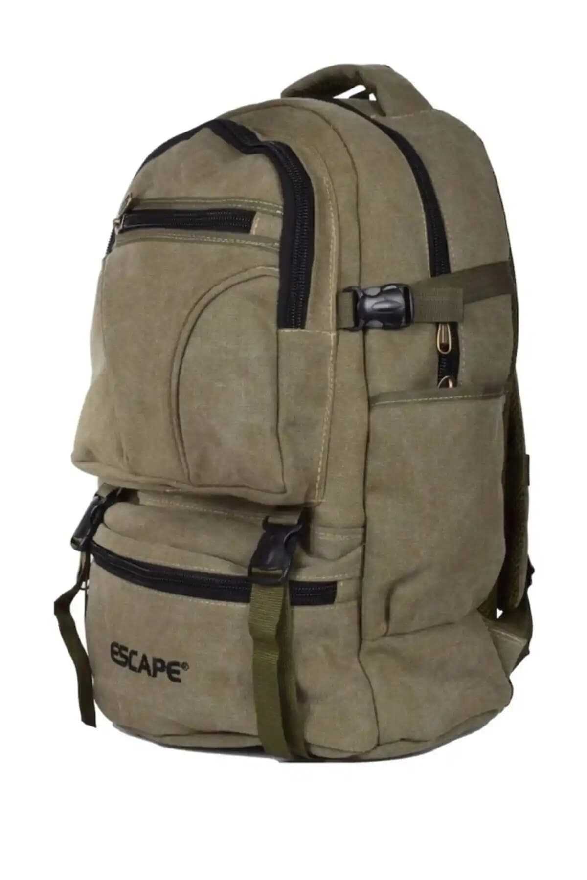 ESCAPE Haki Renkli Unisex Sırt Çantası Dayanıklı ve Şık Tasarım