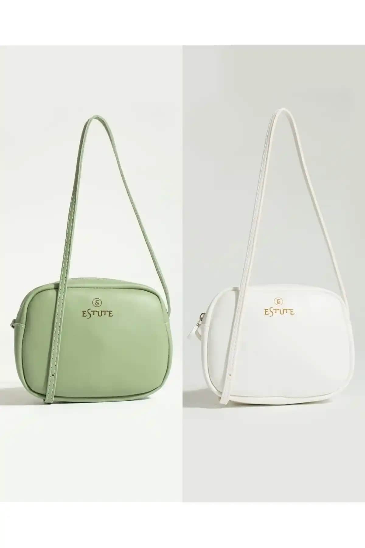 ESTUTE Kadın 2'li Paket Çanta: Şık ve Dayanıklı Vegan Suni Deri Çanta Seti
