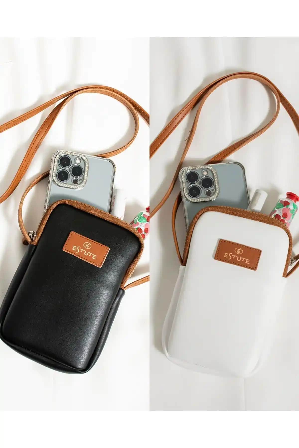 ESTUTE Unisex 2 Li Paket Telefon Luk Çanta Modern ve Dayanıklı Tasarım