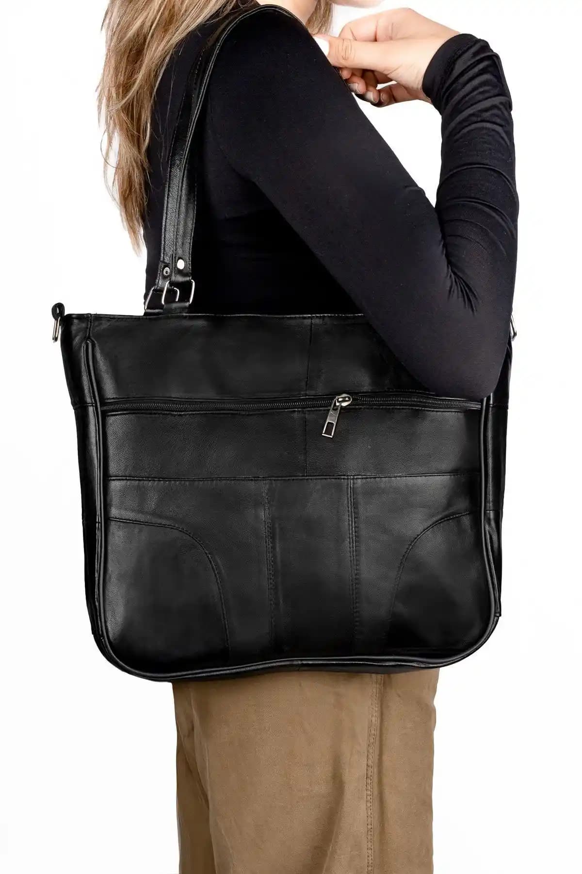 Hakiki Deri Siyah Çanta: Şıklık ve Fonksiyonelliğin Modern Buluşması