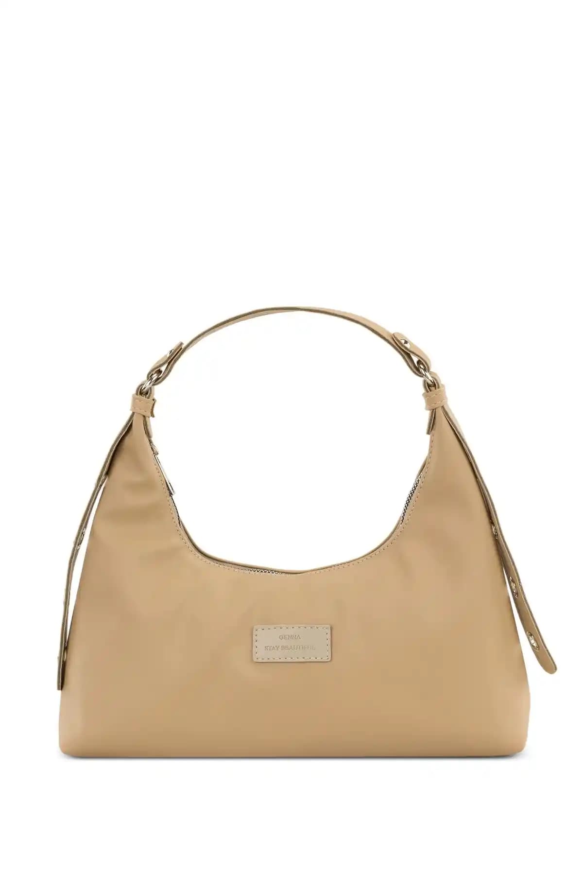 Housebags Kadın Krem Baguette Çanta 205: Şık ve Fonksiyonel El İşçiliği Çanta