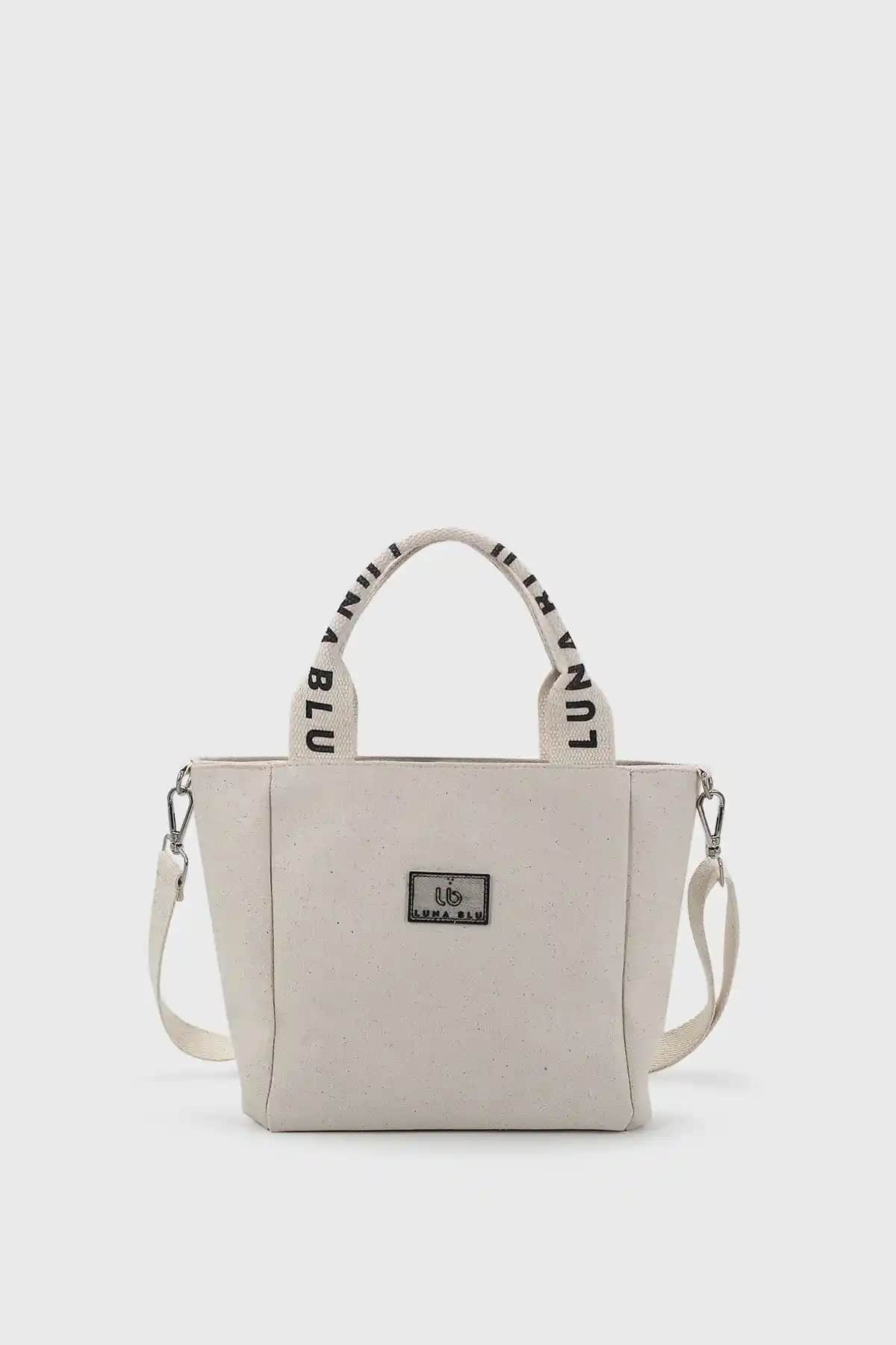 LUNABLU Kadın Mini Kanvas Tote Çanta Günlük Şıklık ve Fonksiyonellik Sunar