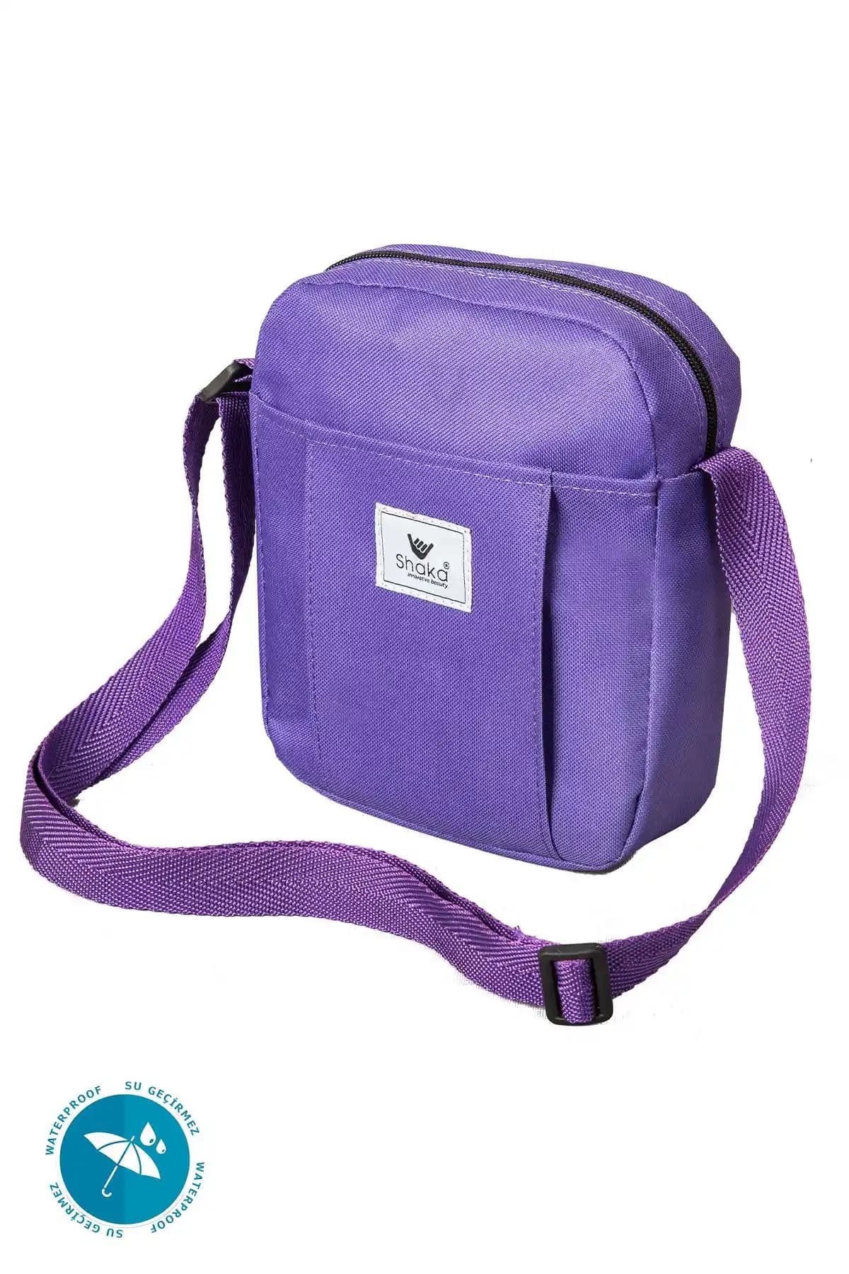 Mor U9 2 Bölmeli Ayarlanabilir Çapraz Askılı Su Geçirmez Kadın Günlük Çanta