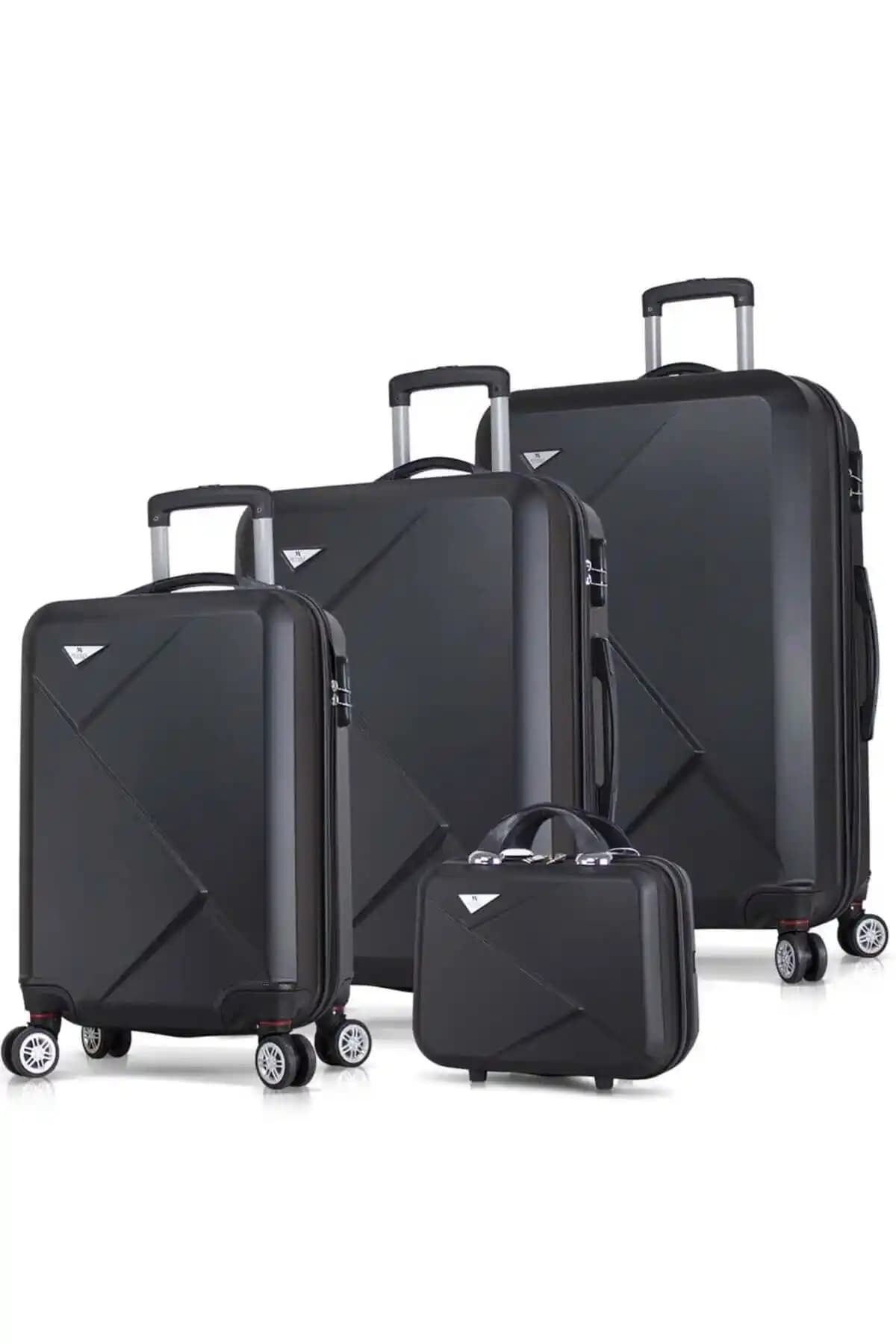 My Valice Diamond ABS Seyahat Valiz Seti 4'lü Siyah Güçlü ve Şık Tasarım