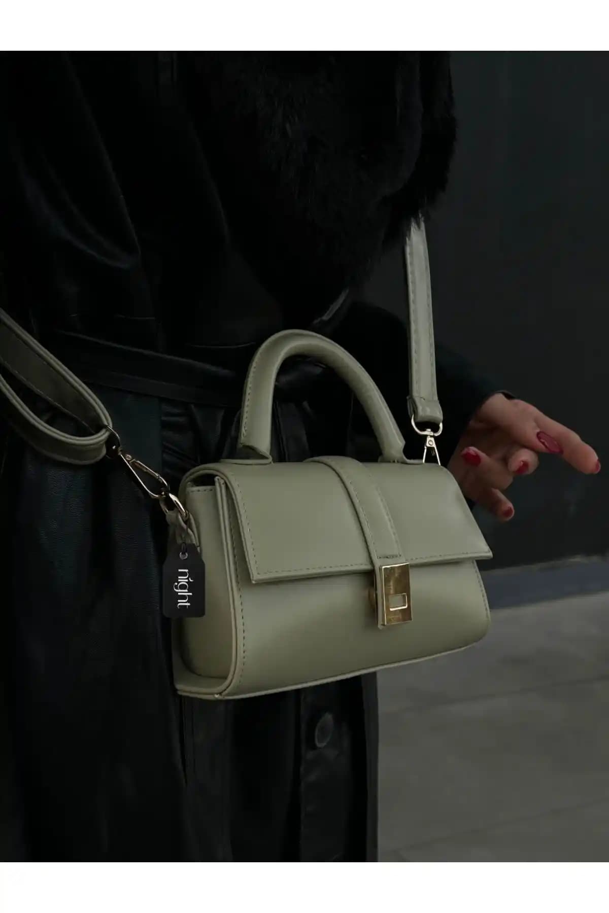 Night Paula Çağla Yeşili Kadın El ve Omuz Çantası Estetik ve Fonksiyonellik Bir Arada