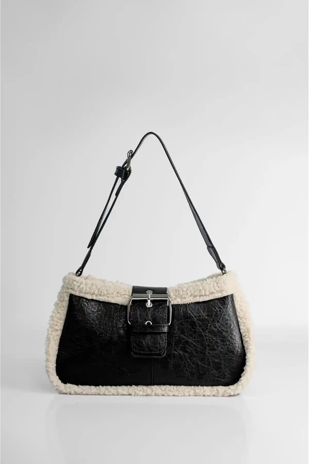 Rimense Siyah Kürklü Peluş Astarlı El ve Omuz Çanta Ürün Özellikleri ve Kullanım Alanları