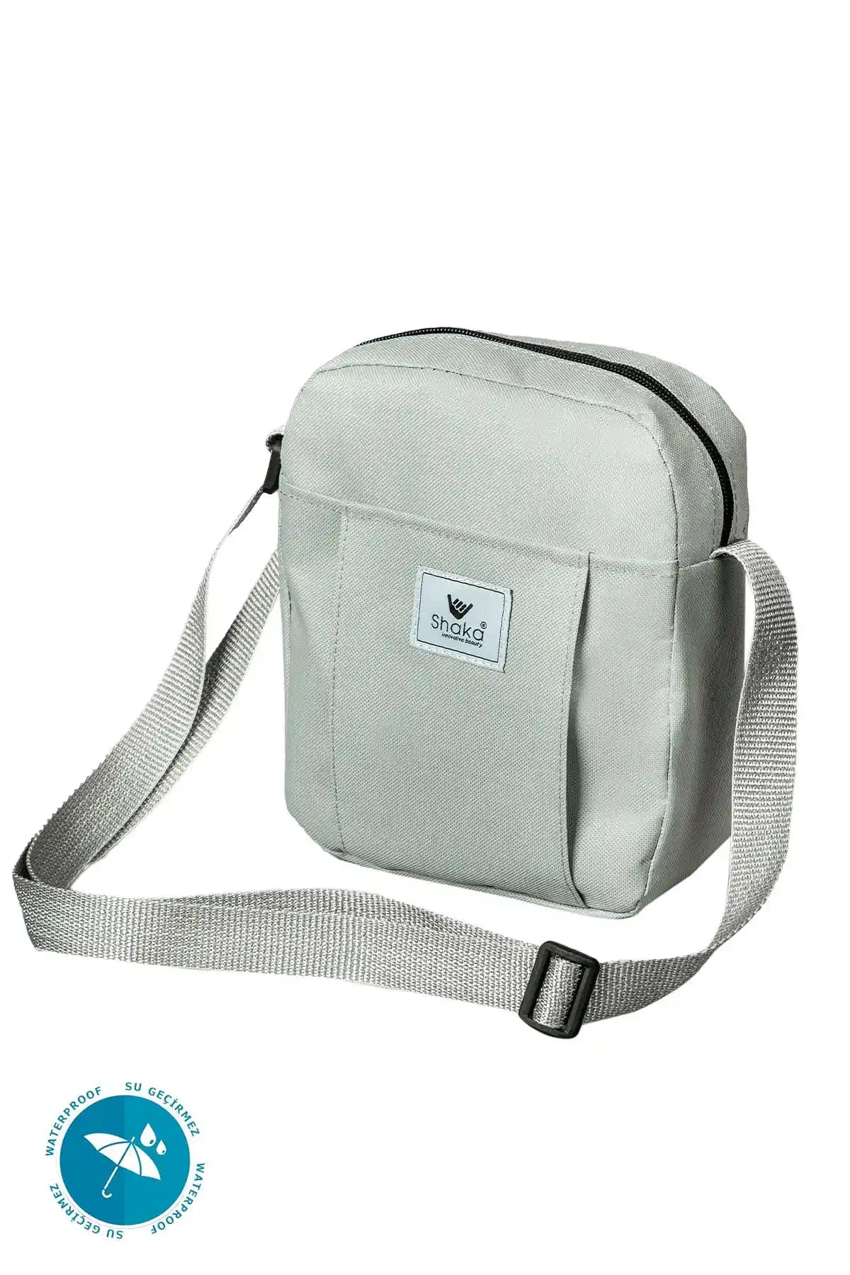 Shaka Gri U9 Çok Bölmeli Su Geçirmez Kadın Omuz Çantası Günlük Kullanım İçin Uygun