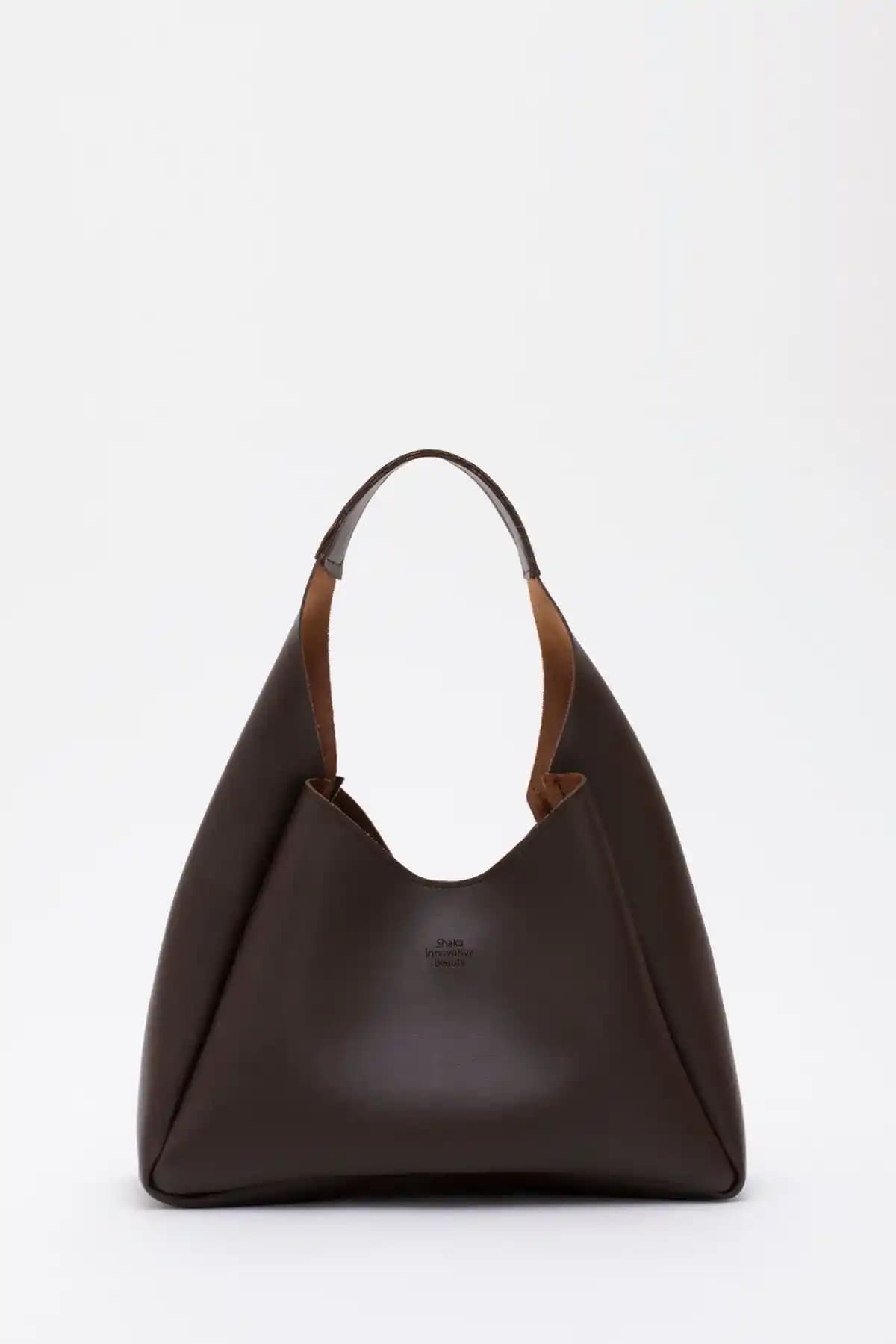 Shaka Kahverengi Suni Deri Fermuarlı Makyaj Çantası Şıklık ve Fonksiyonellik Bir Arada