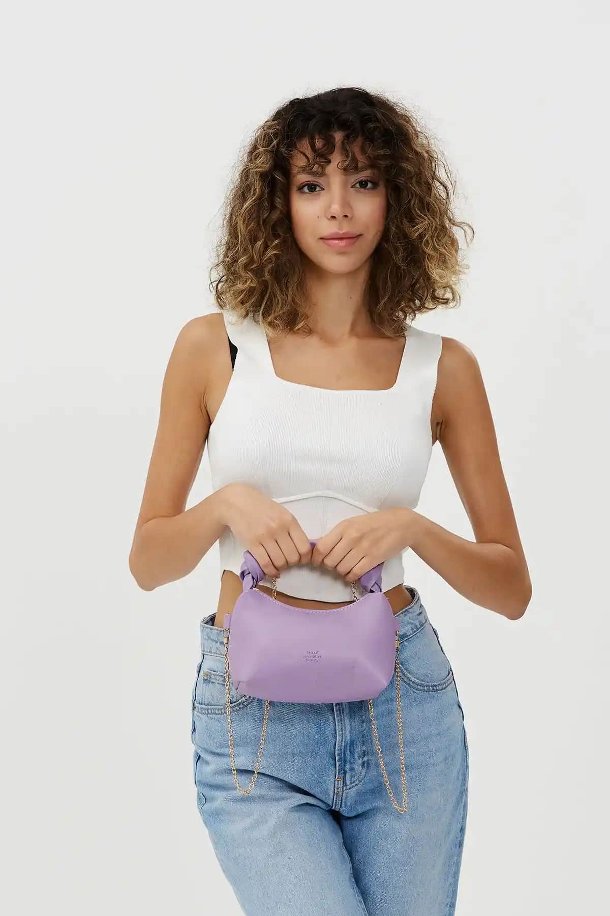 Shaka Lila Shk24 Soft Deri Çanta Günlük Kullanım İçin Şık ve Dayanıklı Tasarım