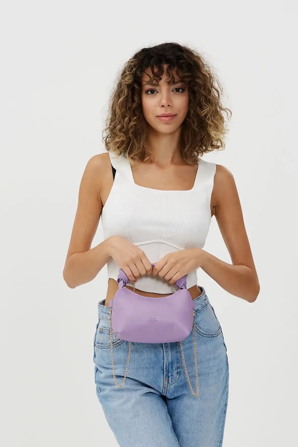 Shaka Lila Shk24 Soft Deri Çanta Günlük Kullanım İçin Şık ve Dayanıklı Tasarım