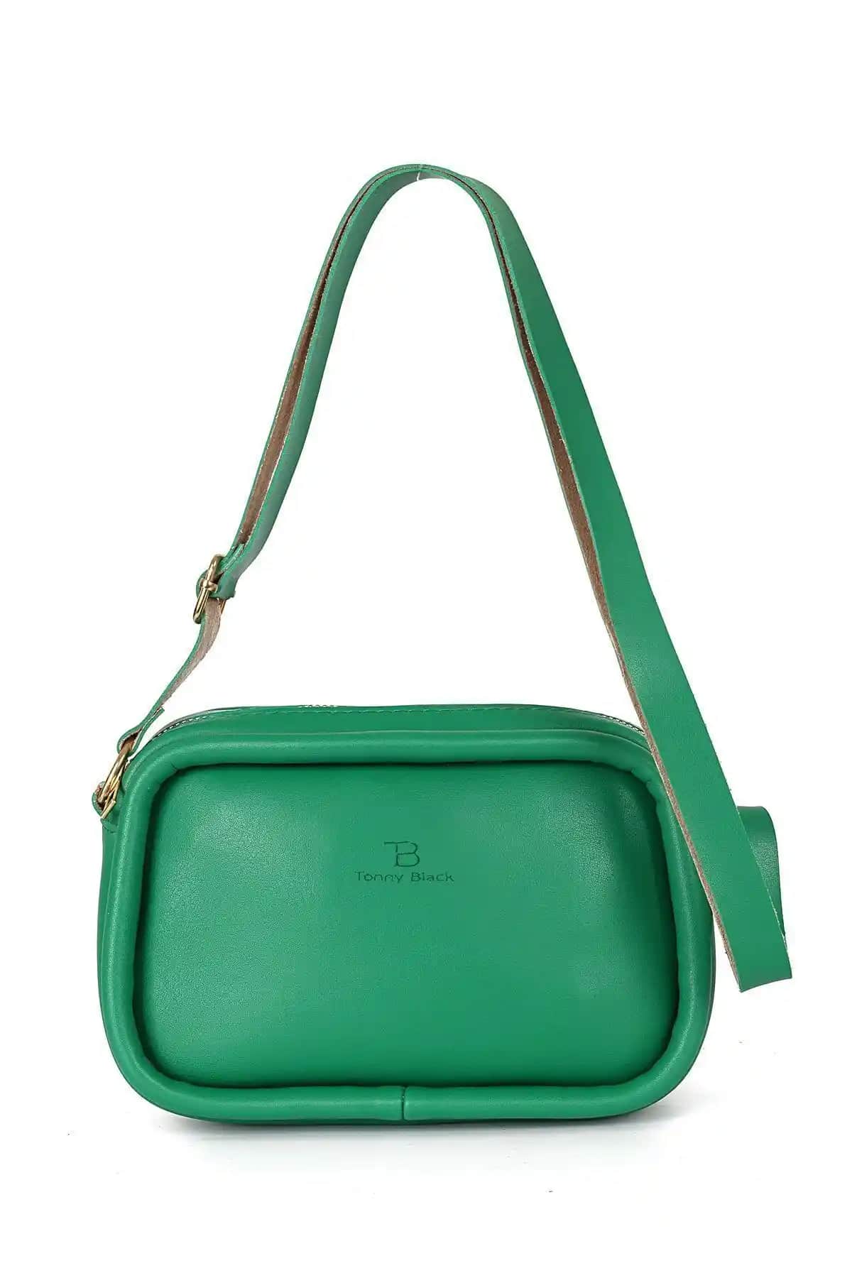 Tonny Black Kadın Mini Deri Çanta Çapraz Askılı Fermuarlı Şık ve Kullanışlı Tasarım