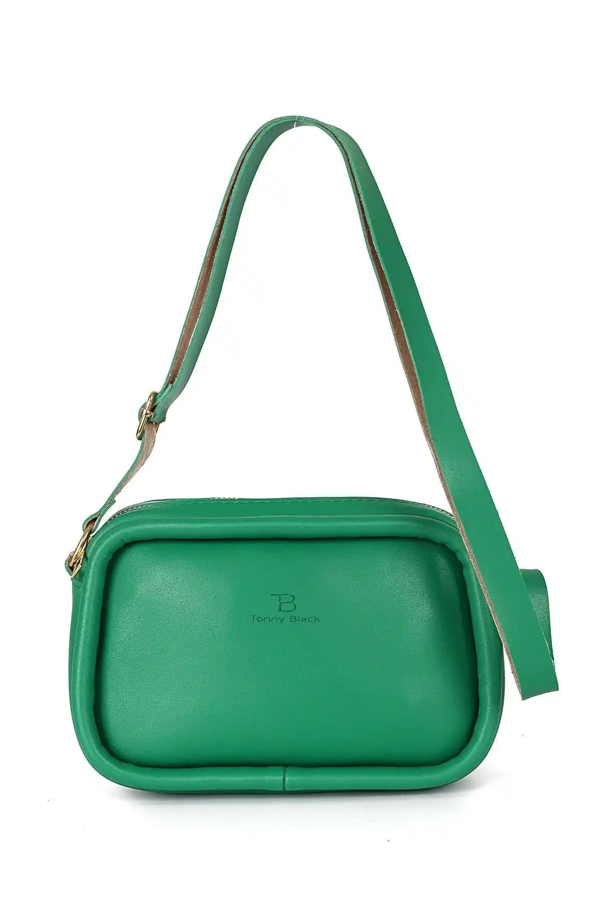 Tonny Black Kadın Mini Deri Çanta Çapraz Askılı Fermuarlı Şık ve Kullanışlı Tasarım